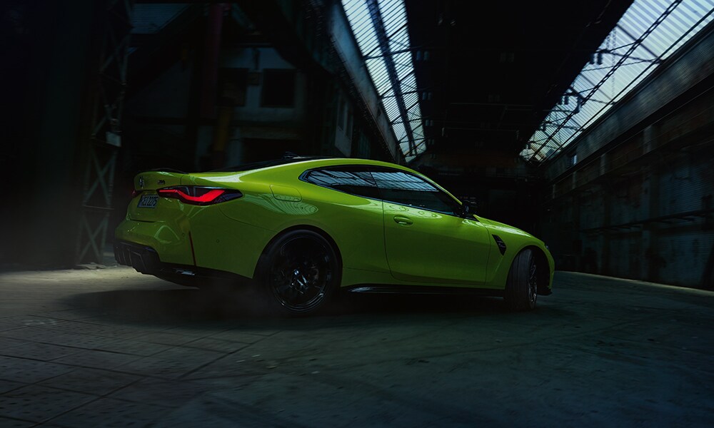 The All-New BMW M4 in an empty warehouse
